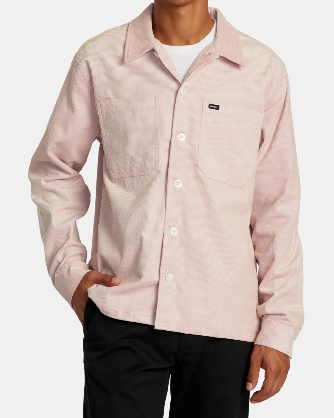 RVCA AMERICANA CORDUROY OVERSHIRT Pale Mauve New