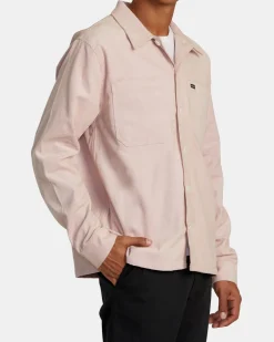 RVCA AMERICANA CORDUROY OVERSHIRT Pale Mauve New