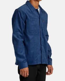 RVCA AMERICANA CORDUROY OVERSHIRT Dark Denim Best