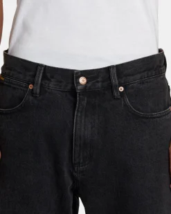 RVCA AMERICANA DAYSHIFT RELAXED FIT JEANS Black Rinse Discount
