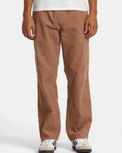RVCA AMERICANA ELASTIC WAIST CORD PANTS Sonora Brown Hot