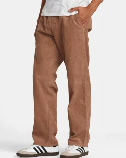 RVCA AMERICANA ELASTIC WAIST CORD PANTS Sonora Brown Hot