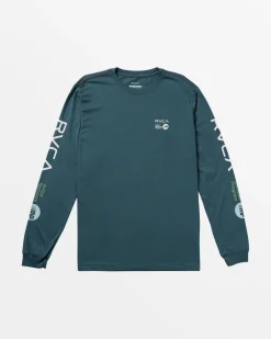 RVCA ANP LONG SLEEVE TEE Duck Blue/White Best