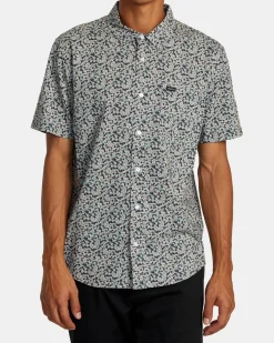 RVCA ANYTIME SHORT SLEEVE SHIRT Green Haze Sale