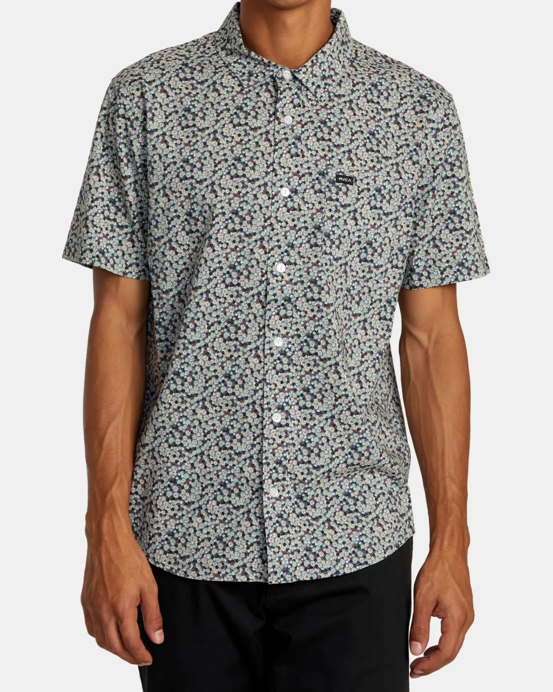 RVCA ANYTIME SHORT SLEEVE SHIRT Green Haze Sale