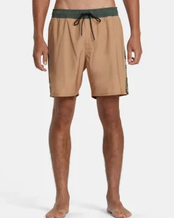 RVCA APEX ELASTIC WAIST 17" BOARDSHORTS Camel Sale