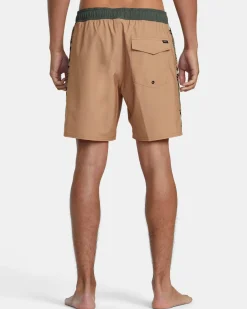RVCA APEX ELASTIC WAIST 17" BOARDSHORTS Camel Sale