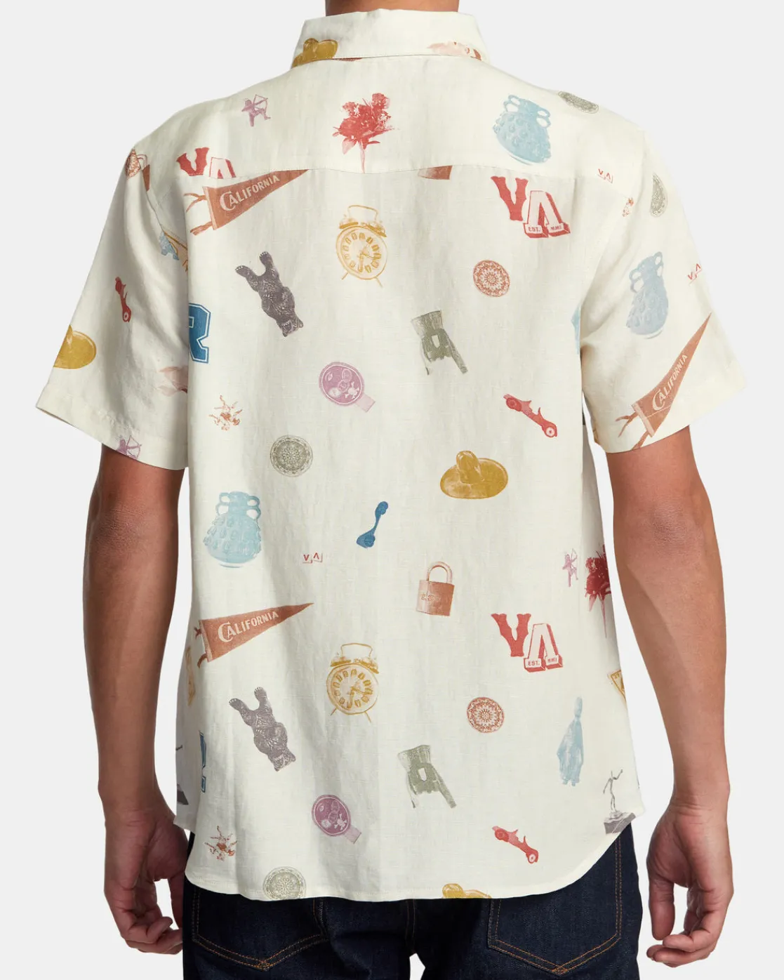 RVCA ARTIFACTS SHORT SLEEVE SHIRT Natural