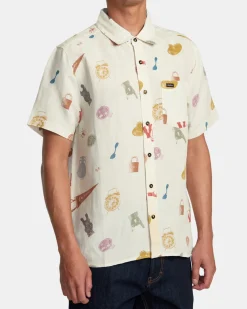 RVCA ARTIFACTS SHORT SLEEVE SHIRT Natural