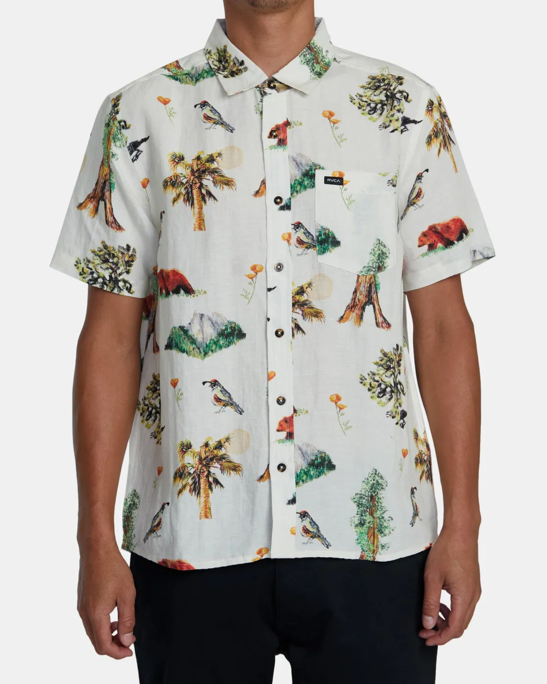 RVCA ARTIFACTS SHORT SLEEVE SHIRT Vanilla Hot
