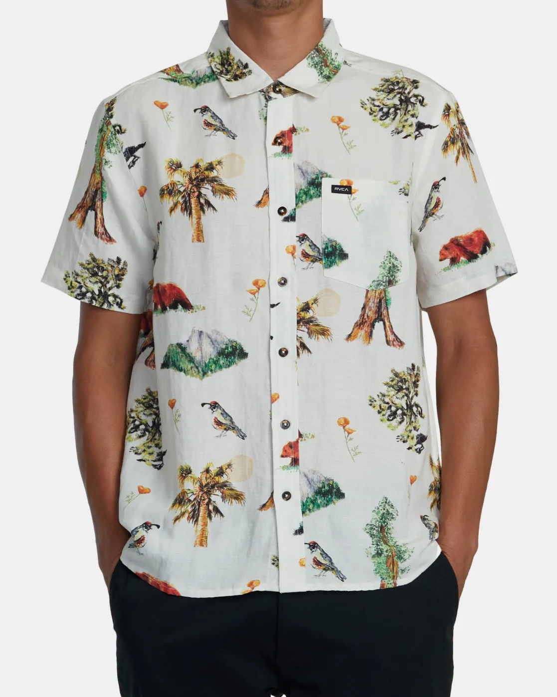 RVCA ARTIFACTS SHORT SLEEVE SHIRT Vanilla Hot