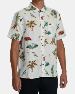 RVCA ARTIFACTS SHORT SLEEVE SHIRT Vanilla Hot