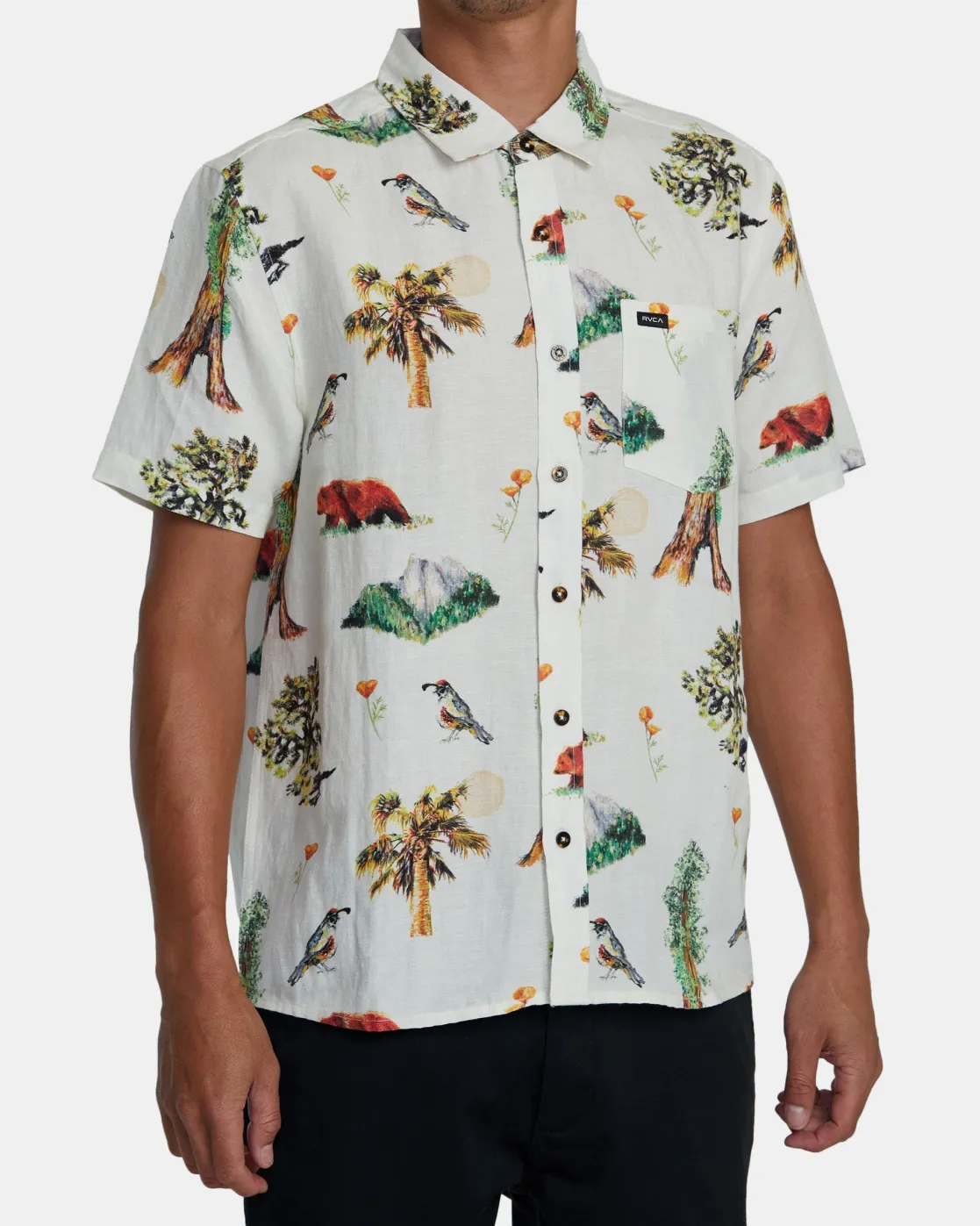 RVCA ARTIFACTS SHORT SLEEVE SHIRT Vanilla Hot