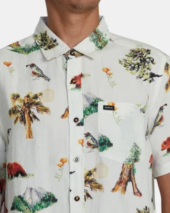 RVCA ARTIFACTS SHORT SLEEVE SHIRT Vanilla Hot