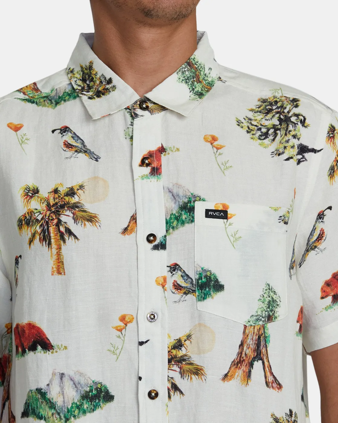 RVCA ARTIFACTS SHORT SLEEVE SHIRT Vanilla Hot