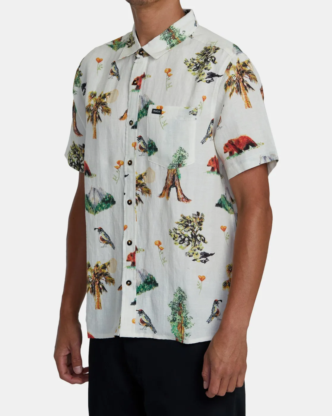 RVCA ARTIFACTS SHORT SLEEVE SHIRT Vanilla Hot