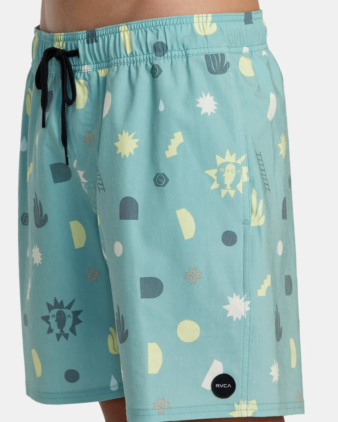 RVCA ATLAS ELASTIC WAIST 17" BOARDSHORTS Green Haze New