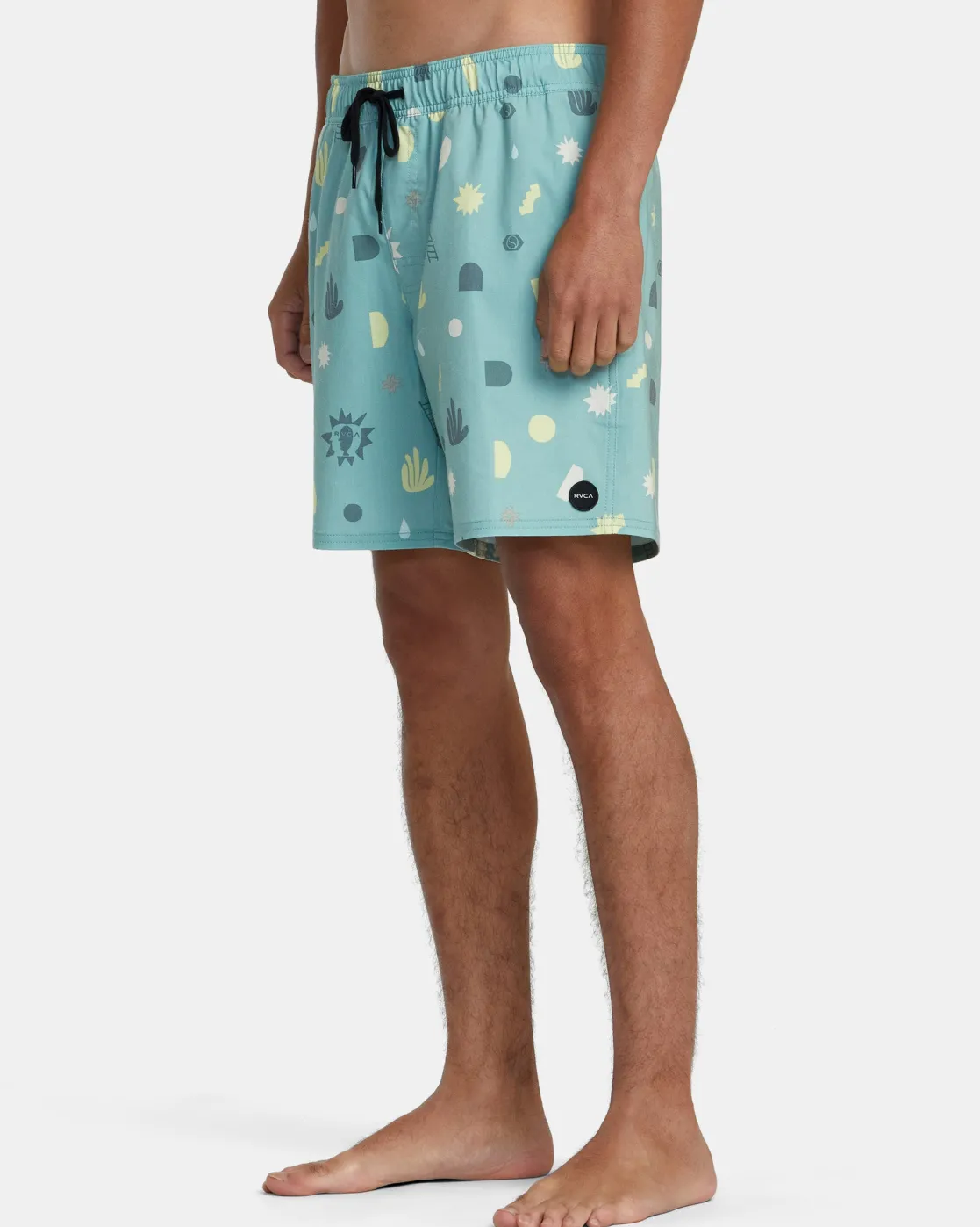 RVCA ATLAS ELASTIC WAIST 17" BOARDSHORTS Green Haze New