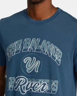 RVCA BALANCE RAIDER SPORT TECH TEE Petrol Blue Outlet
