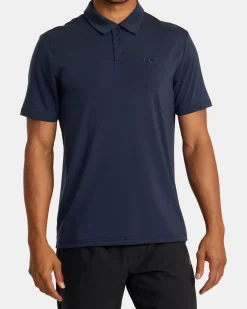 RVCA BALANCE SHORT SLEEVE POLO TEE Indigo Best