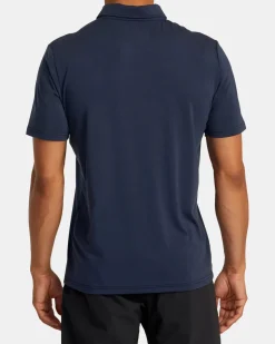 RVCA BALANCE SHORT SLEEVE POLO TEE Indigo Best