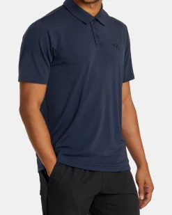 RVCA BALANCE SHORT SLEEVE POLO TEE Indigo Best