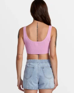 RVCA BARDOT DENIM SHORTS Bleached Indigo Sale