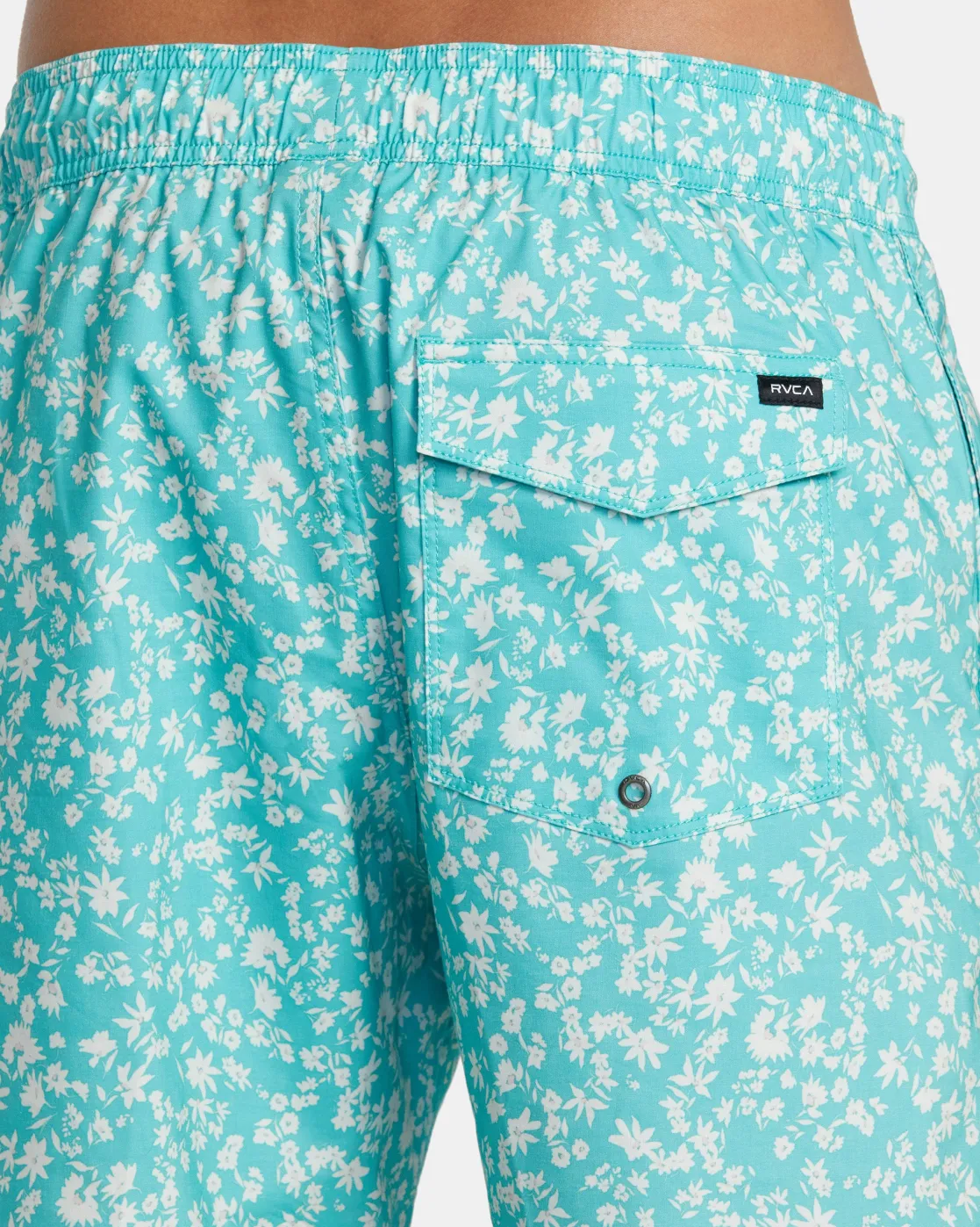 RVCA BARNES ELASTIC WAIST 17" BOARDSHORTS Green Haze Clearance