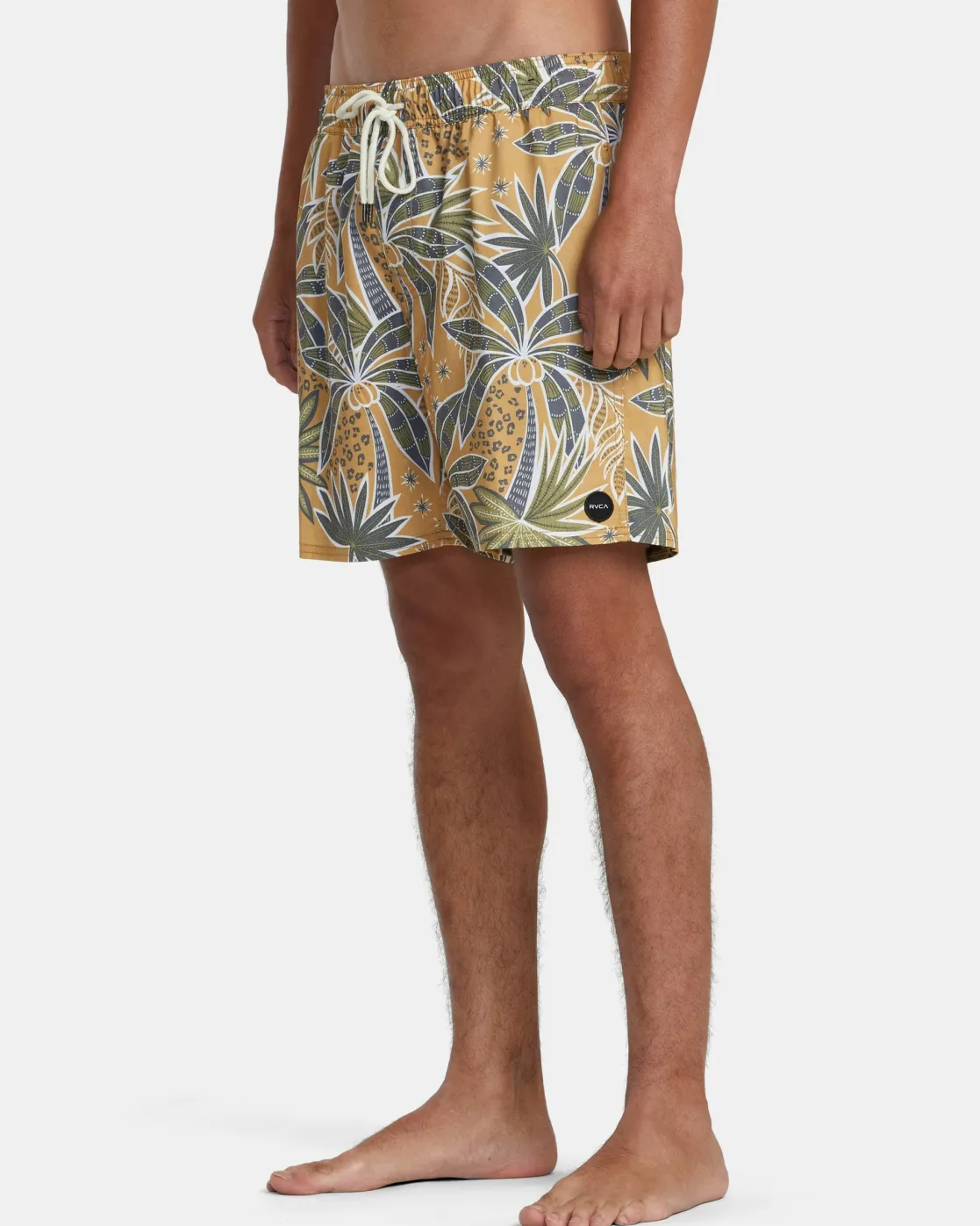 RVCA BARNES ELASTIC WAIST 17" BOARDSHORTS Camel
