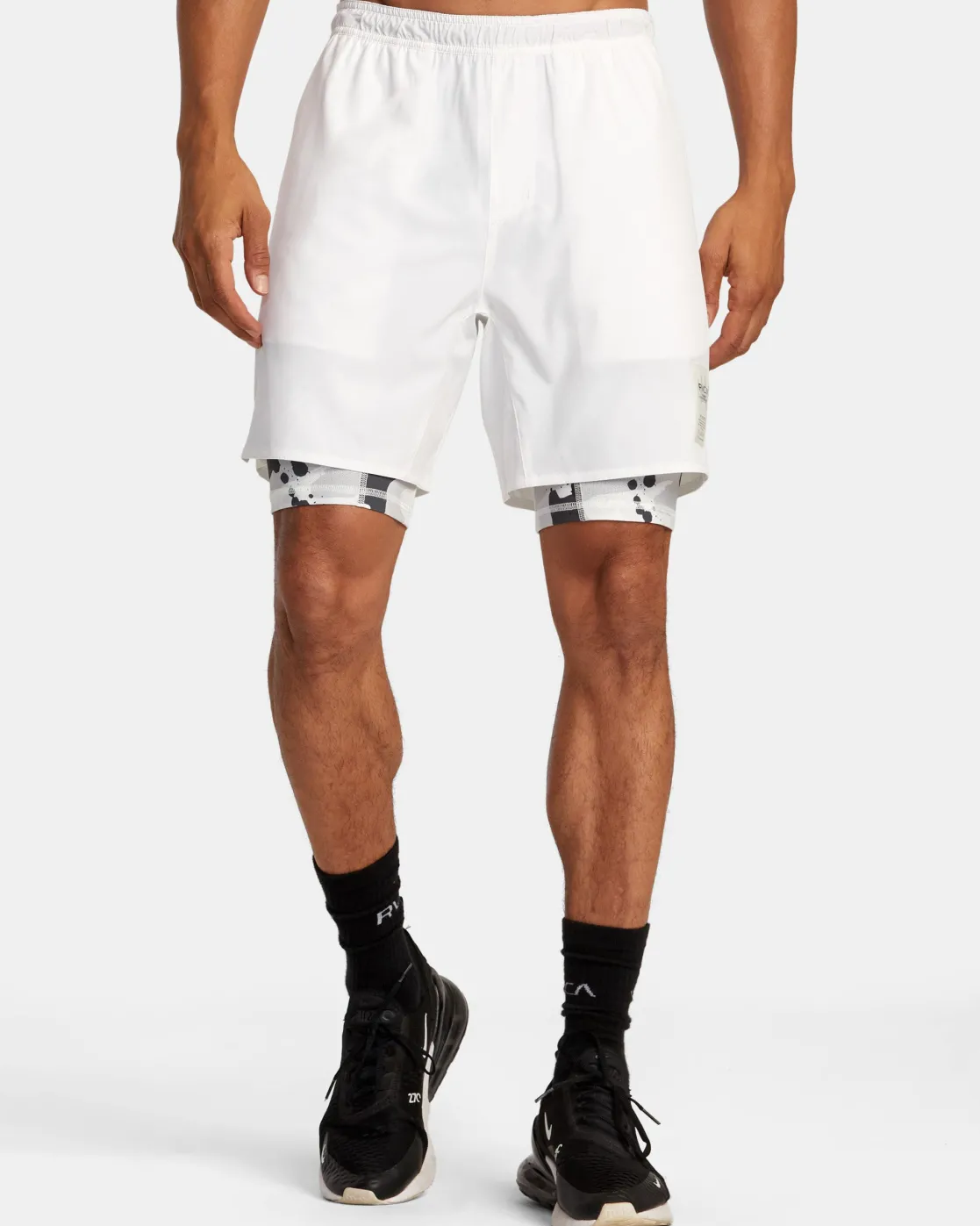 RVCA BEDWIN X STASH TRAIN 2-IN-1 SHORTS Off White Hot