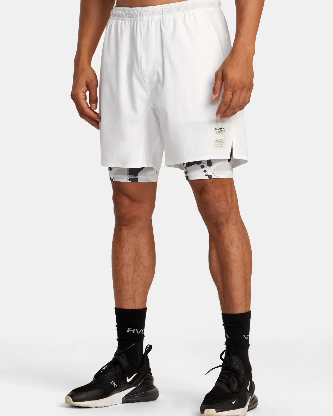 RVCA BEDWIN X STASH TRAIN 2-IN-1 SHORTS Off White Hot