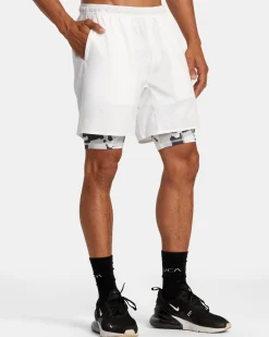 RVCA BEDWIN X STASH TRAIN 2-IN-1 SHORTS Off White Hot