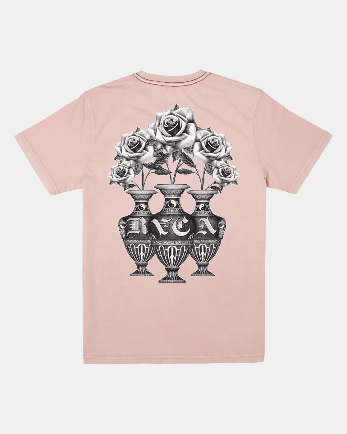RVCA BENJAMIN JEANJEAN BOUQUET TEE Pale Mauve Hot