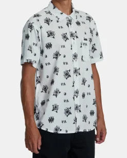 RVCA BENJAMIN JEANJEAN CEREMONY SHORT SLEEVE SHIRT White Hot