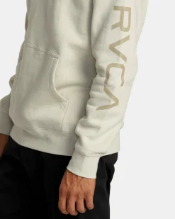 RVCA BIG LABEL HOODIE Silver Bleach Hot