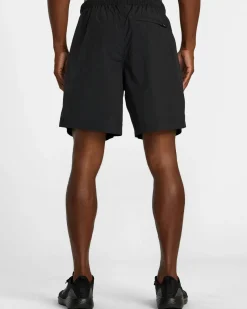 RVCA BIG LOUNGER ELASTIC WAIST SHORTS Black Clearance