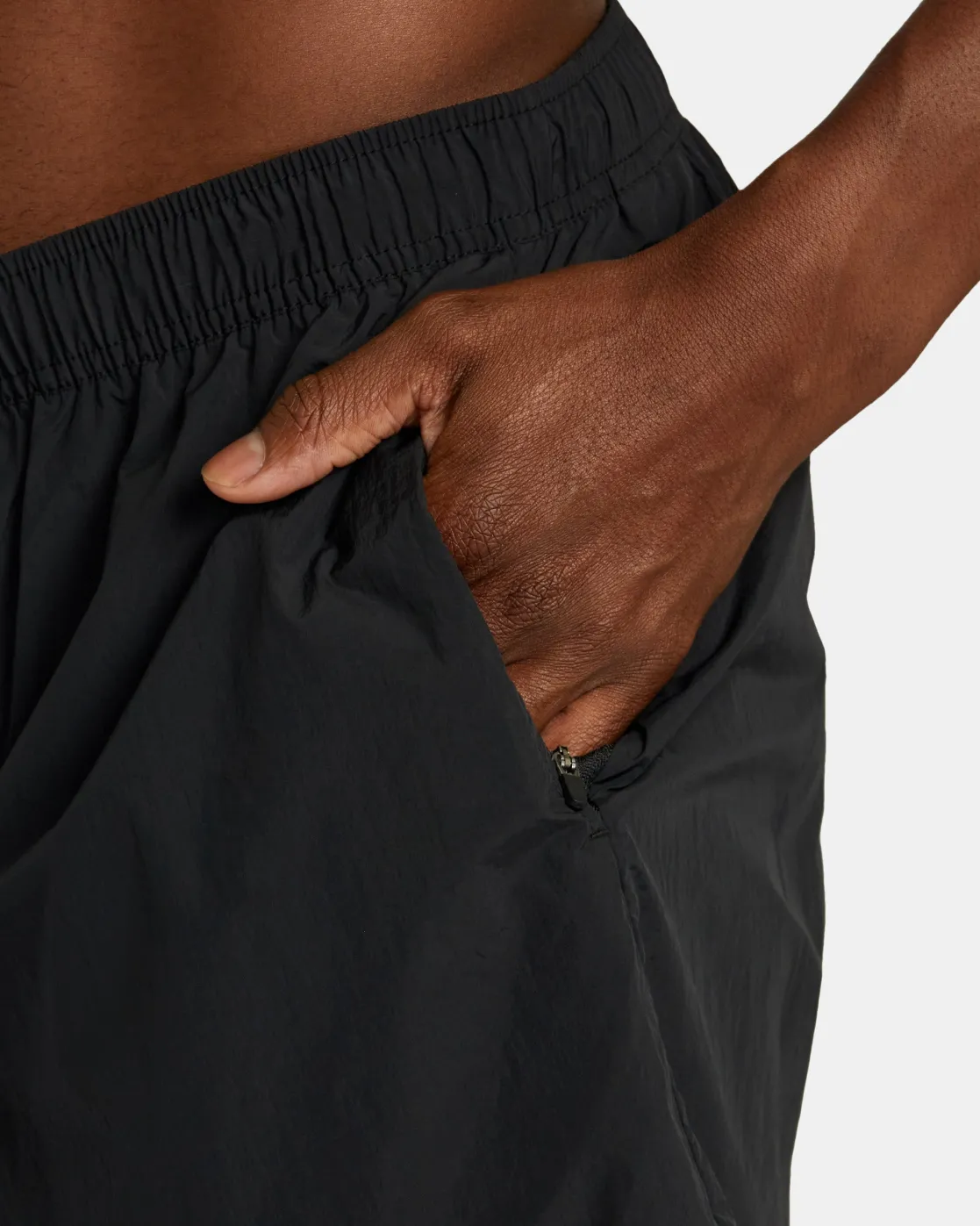 RVCA BIG LOUNGER ELASTIC WAIST SHORTS Black Clearance