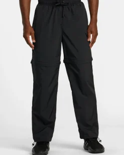 RVCA BIG LOUNGER ZIP OFF JOGGERS Black Hot