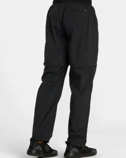 RVCA BIG LOUNGER ZIP OFF JOGGERS Black Hot