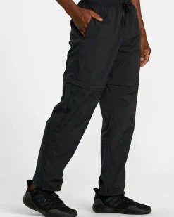 RVCA BIG LOUNGER ZIP OFF JOGGERS Black Hot