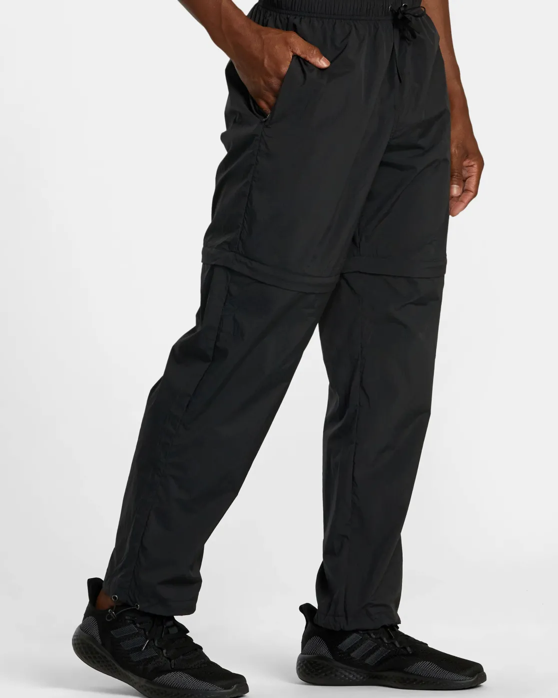 RVCA BIG LOUNGER ZIP OFF JOGGERS Black Hot