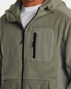 RVCA BLOCK FLEECE ZIP Sage Leaf Discount