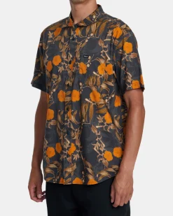 RVCA BOTANICAL SHORT SLEEVE SHIRT Black Sale