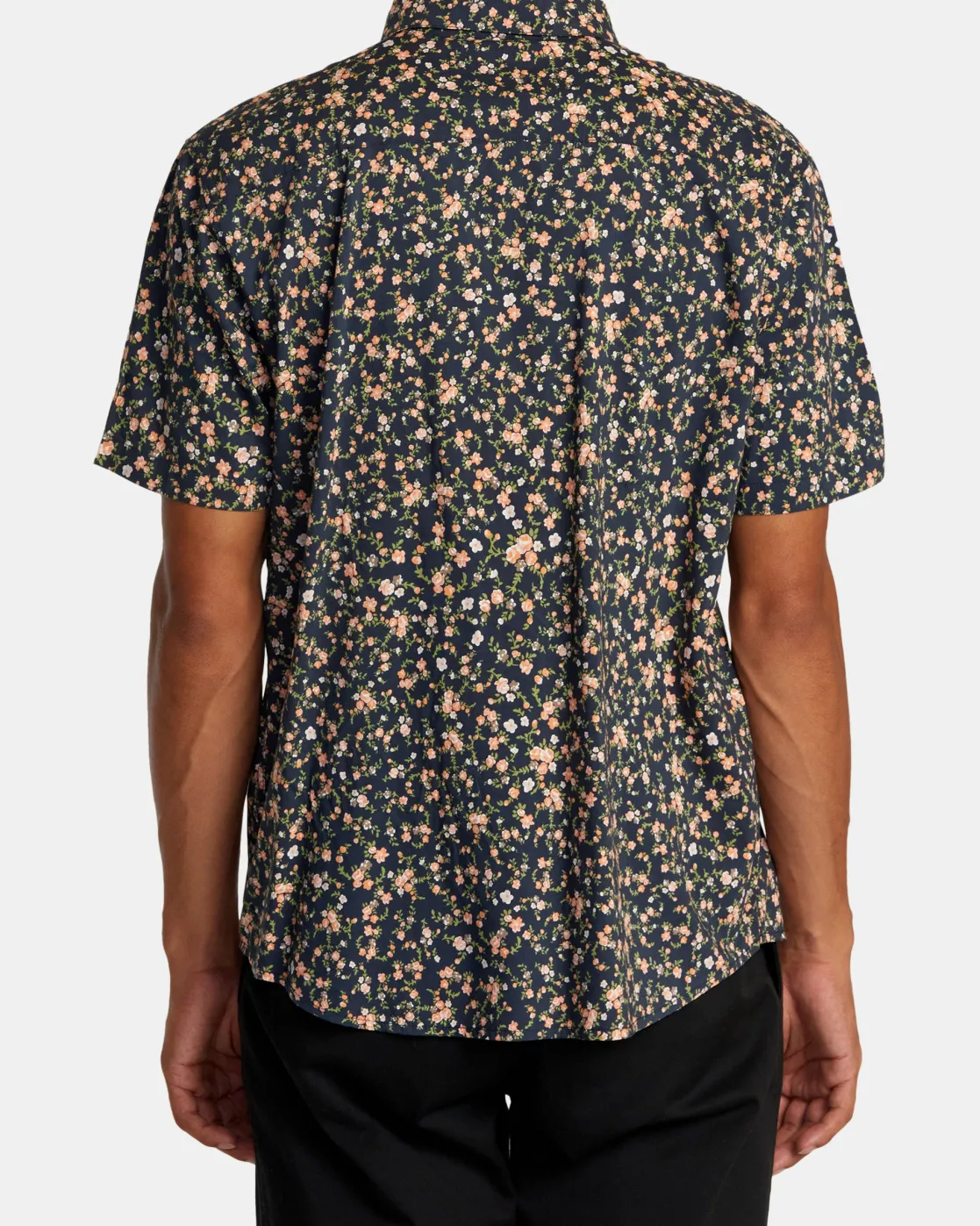 RVCA BOTANICAL SHORT SLEEVE SHIRT Navy Marine Best