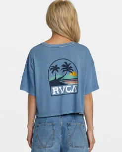 RVCA BOYFRIEND CROPPED TEE Coronet Blue