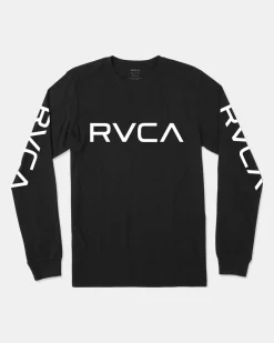 RVCA BOYS BIG LONG SLEEVE TEE Black/White Sale