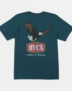 RVCA BOYS FLIGHT PATH TEE Duck Blue Clearance