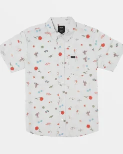 RVCA BOYS LUKE P SHORT SLEEVE SHIRT Light Blue Outlet