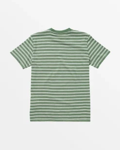 RVCA BOYS MAGNOLIA POCKET TEE Jade Stripe Outlet