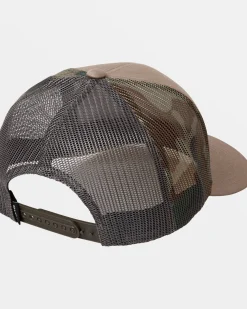 RVCA BOYS MISSION TRUCKER HAT Mocha Outlet